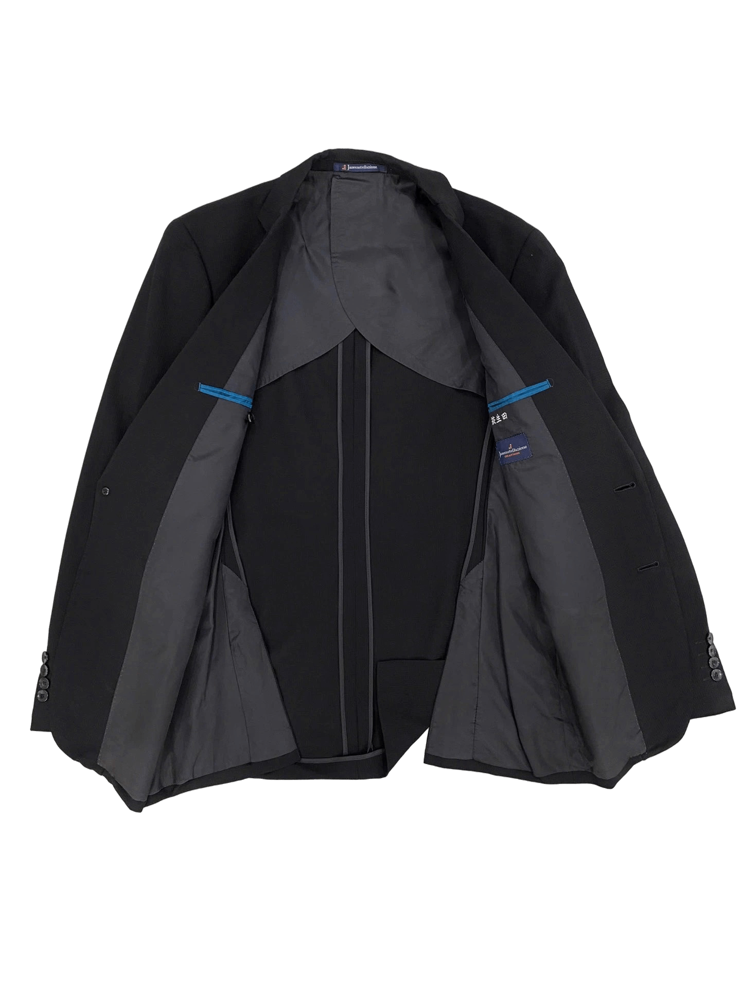 Blazer JANECOSTELLAZIONE | Wool đen 2 cúc cổ điển | độ mới 95%