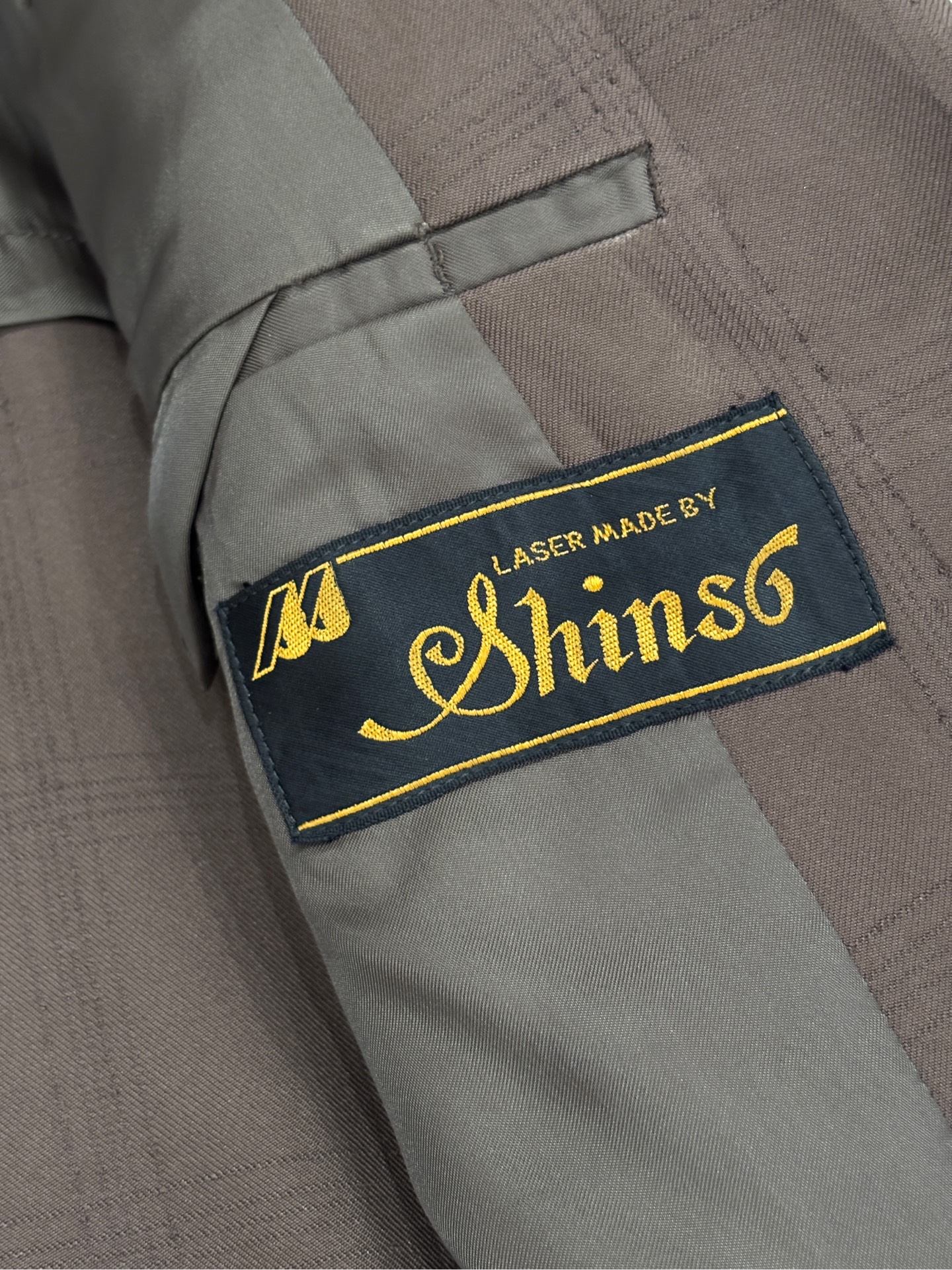 Blazer SHINSG | Polyester caro tối 1 cúc cổ điển | độ mới 95%