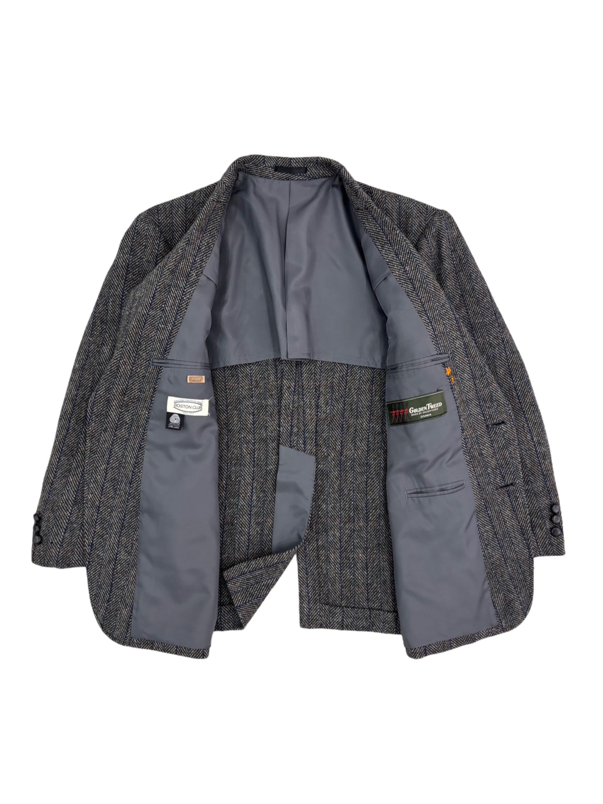 Blazer BOSTON CLUB | Dạ tối màu túi viền 2 cúc thanh lịch | độ mới 95%
