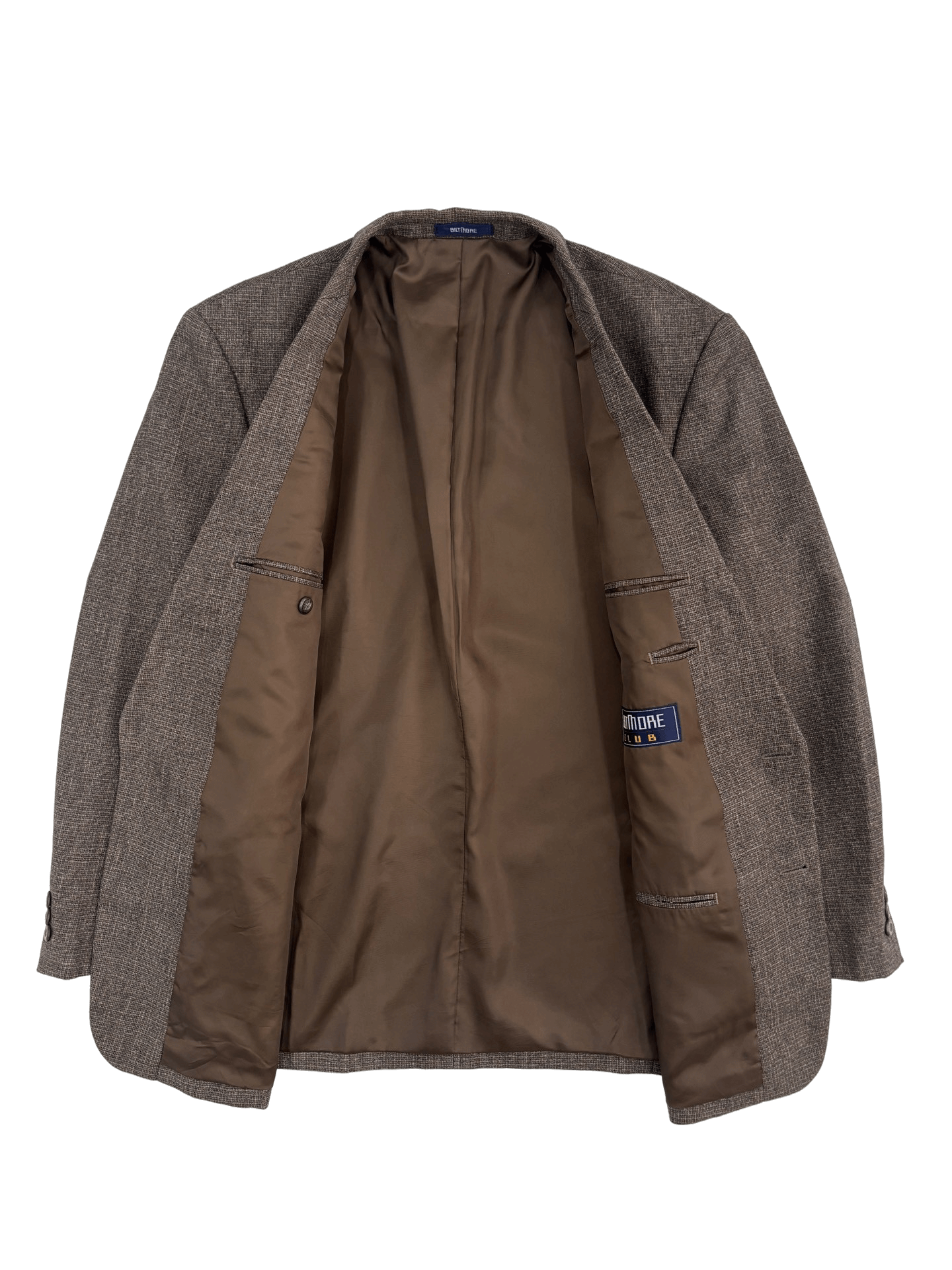 Blazer BILTMORE CLUB | Dạ caro nâu xám sáng 2 cúc không xẻ tà | độ mới 95% [BLZ-01.T2.14]