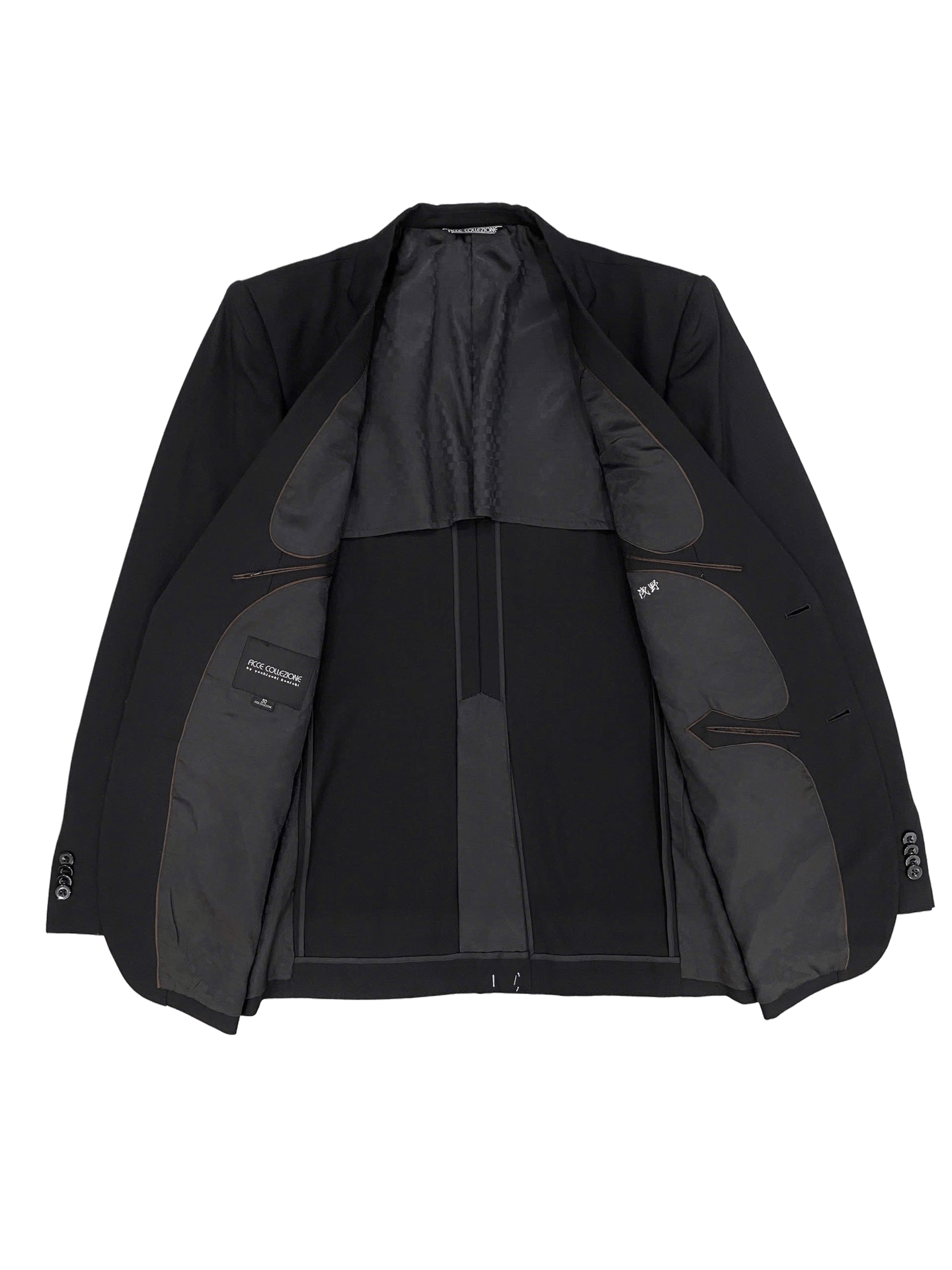 Blazer FICCE COLLEZIONE | Polyester đen 2 cúc cổ điển | độ mới 95%