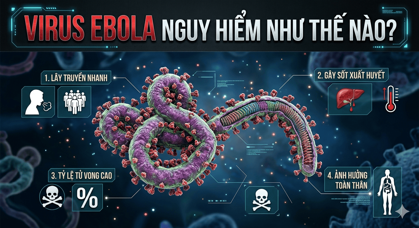 Virus Ebola là gì? Mức độ nguy hiểm và cách phòng tránh
