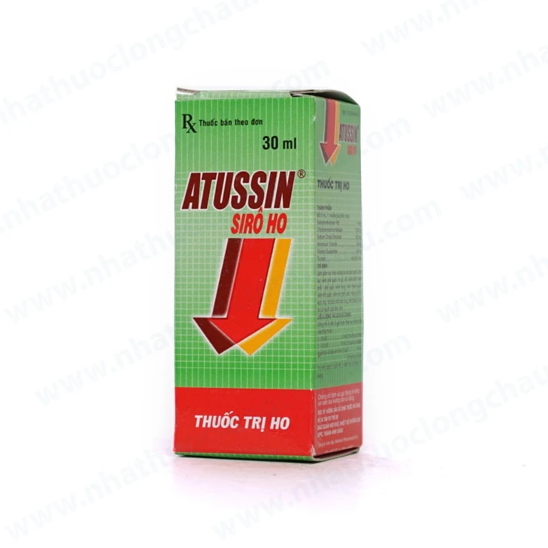 Siro ho Atussin  hỗ trợ giảm các triệu chứng cảm ho (Hộp 1 chai x 30ml)