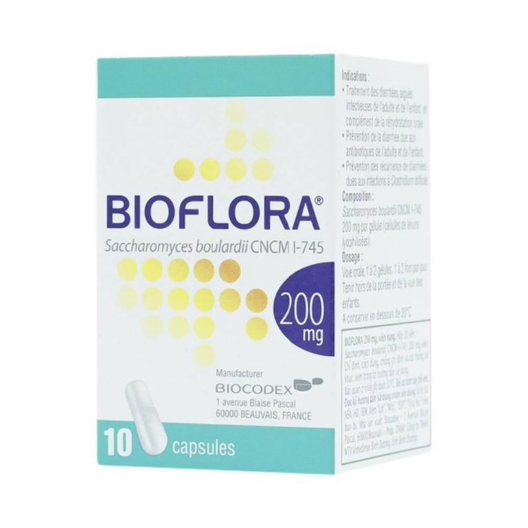 Thuốc Bioflora 200mg điều trị tiêu chảy (hộp 1 lọ x 10 viên)