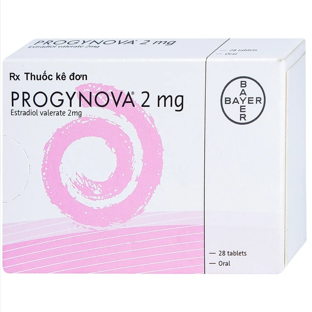 Thuốc Progynova 2mg điều trị thiếu estrogen (hộp 1 vỉ x 28 viên)
