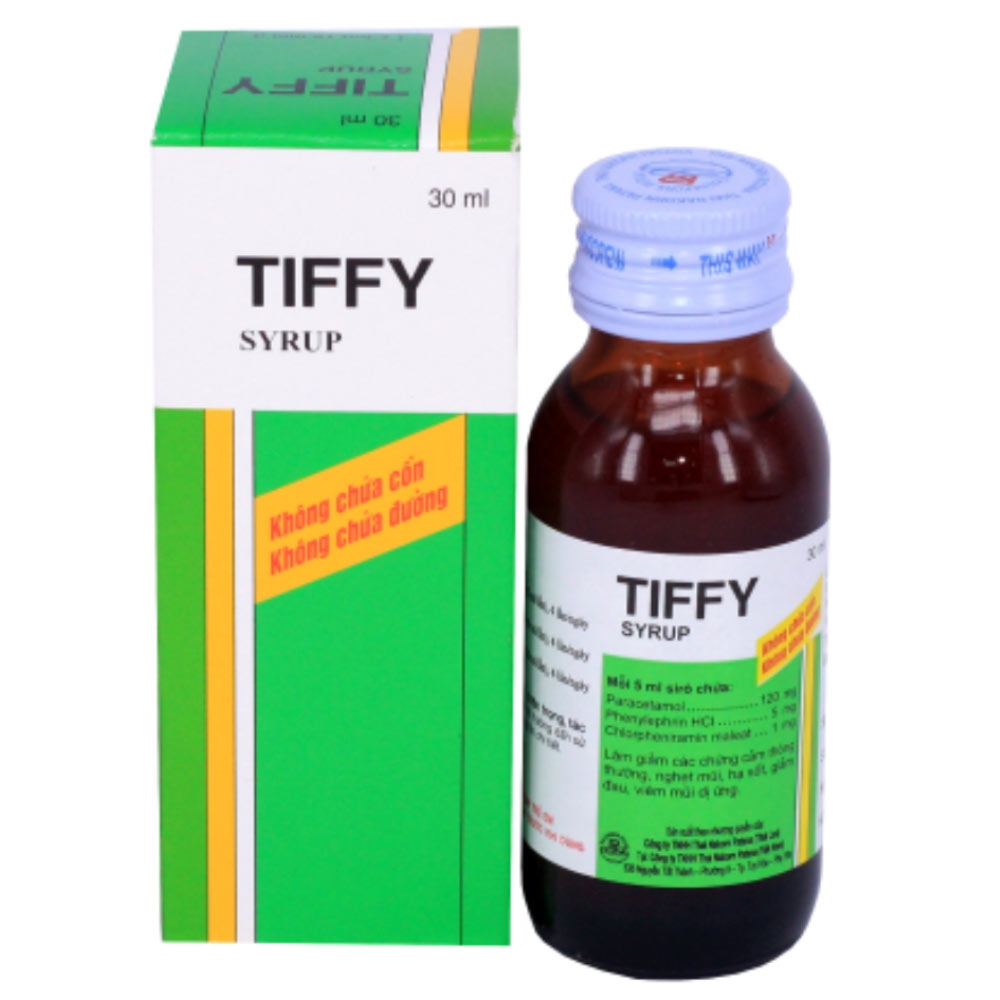 Siro Tiffy làm giảm các triệu chứng cảm (hộp 1 chai x 30ml)