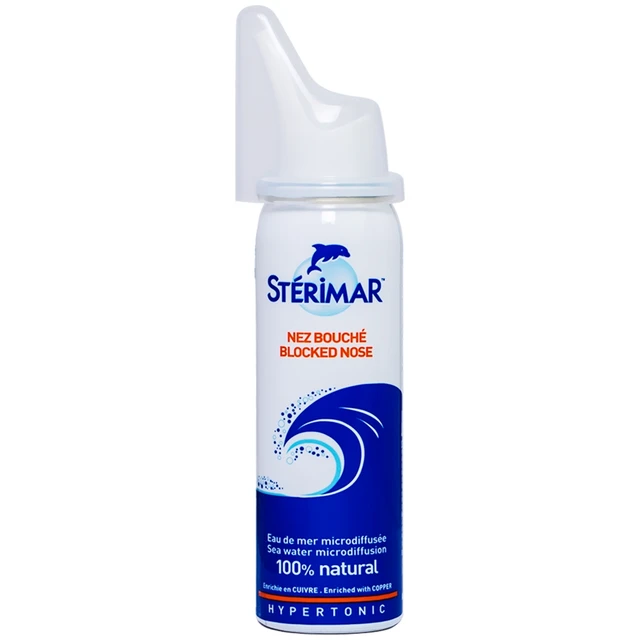 Dung dịch xịt Sterimar Blocked Nose hỗ trợ giảm viêm mũi, nghẹt mũi (hộp 1 chai x 50ml)