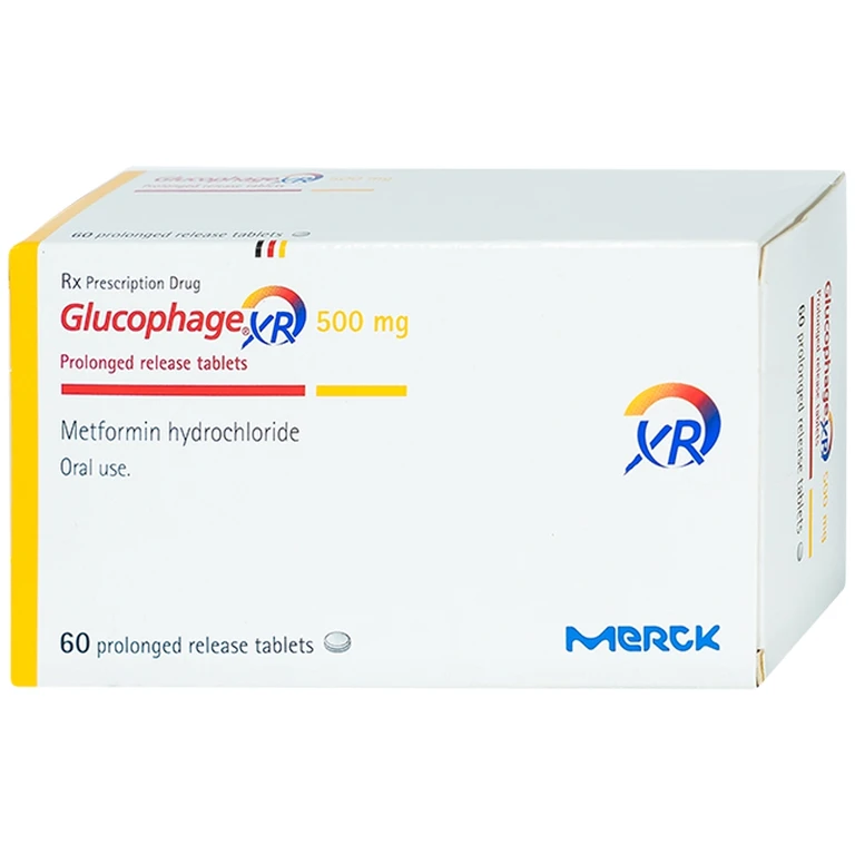 Thuốc Glucophage XR 500mg điều trị tiểu đường tuýp 2 (hộp 4 vỉ x 15 viên)