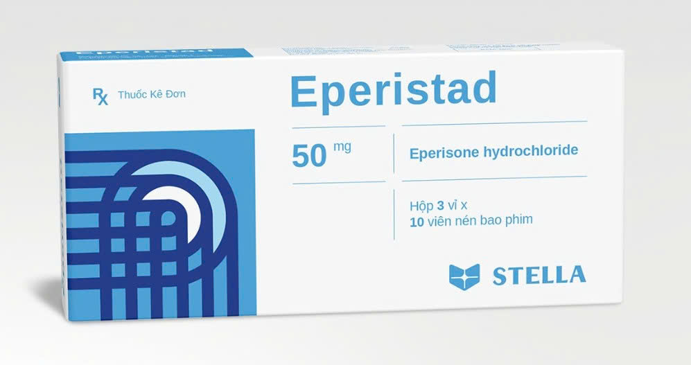 Thuốc Eperistad giãn cơ, cải thiện các triệu chứng tăng trương lực cơ (hộp 3 vỉ x 10 viên)