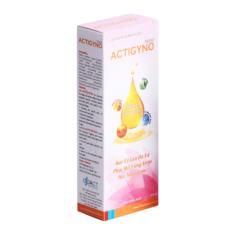 Gel tắm và vệ sinh phụ nữ ActiGyno nano chai 105g