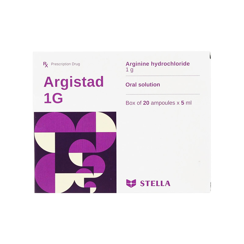 Dung dịch uống Argistad 1g điều trị tăng amoniac huyết (hộp 20 ống x 5ml)