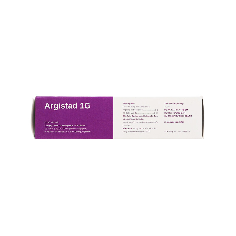 Dung dịch uống Argistad 1g điều trị tăng amoniac huyết (hộp 20 ống x 5ml)