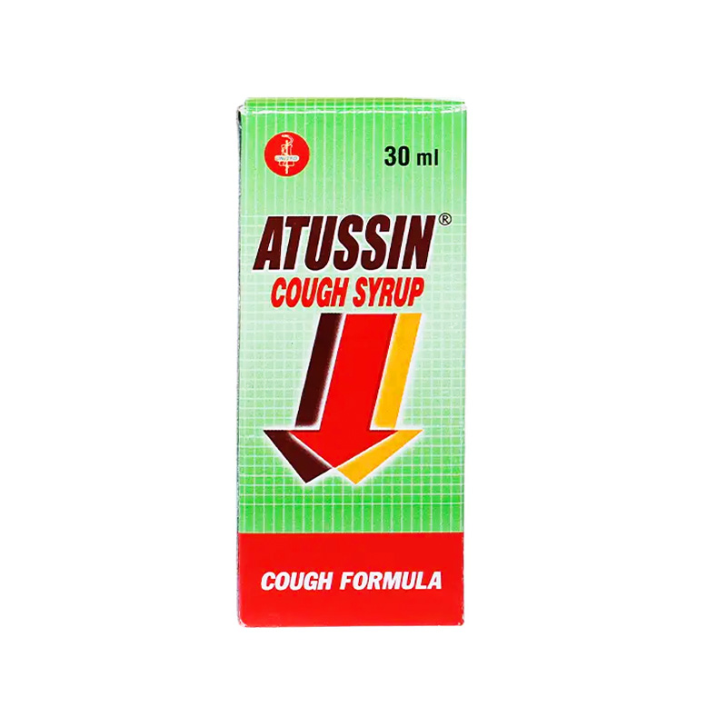 Siro ho Atussin  hỗ trợ giảm các triệu chứng cảm ho (Hộp 1 chai x 30ml)