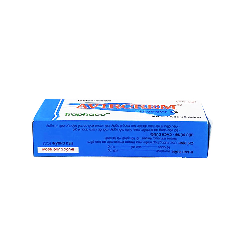 Kem bôi da Avircrem điều trị nhiễm virus Herpes simplex (hộp 1 tuýp x 5g)
