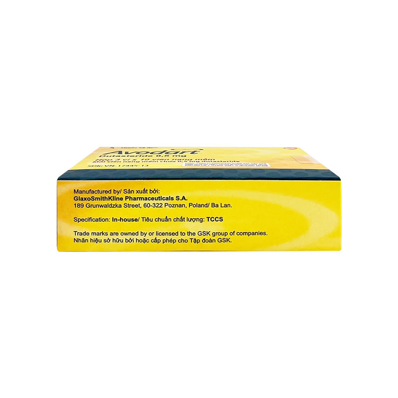Thuốc Avodart 0.5mg điều trị phì đại tuyến tiền liệt (hộp 3 vỉ x 10 viên)
