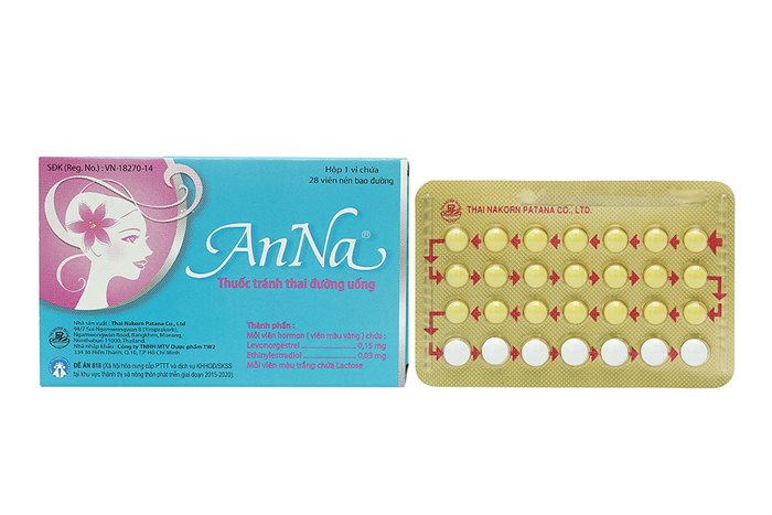 Thuốc tránh thai hàng ngày Anna (hộp 1 vỉ x 28 viên)