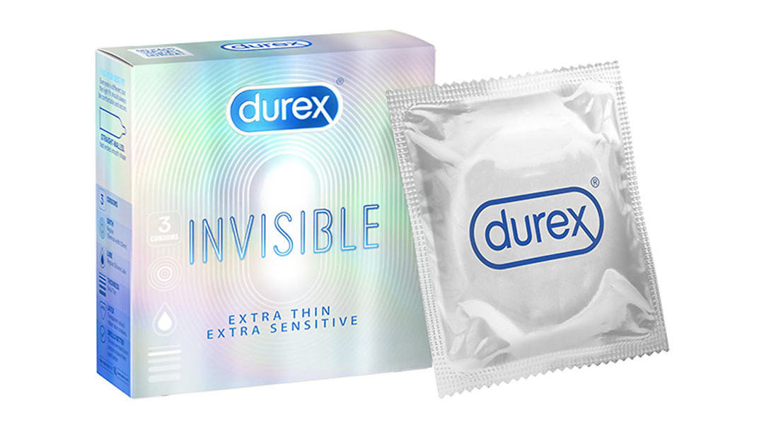 Bao cao su Durex Invisible Extra Thin Extra Sensitive siêu mỏng, siêu ôm sát (hộp 3 cái)