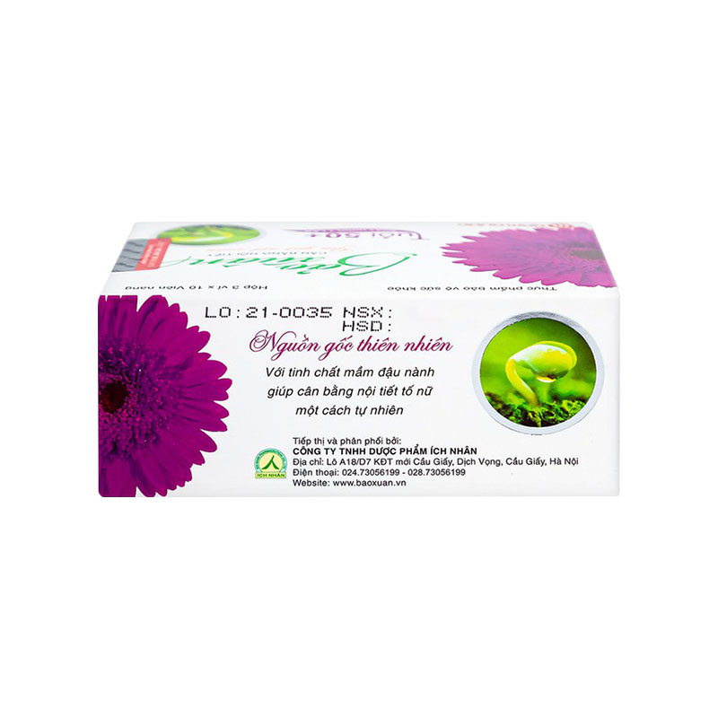 Viên uống Bảo Xuân Tuổi 50+ bổ sung và hỗ trợ cân bằng nội tiết tố nữ Estrogen (hộp 3 vỉ x 10 viên)