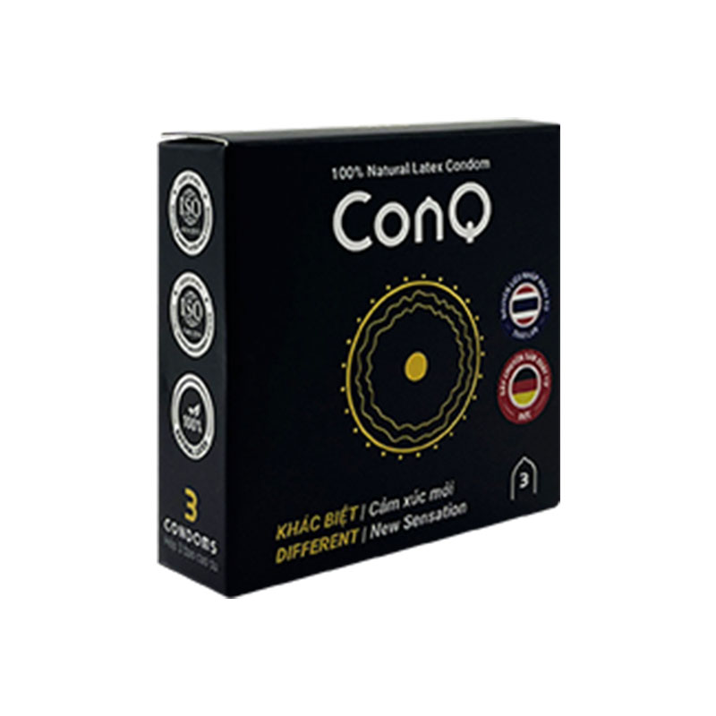 Bao cao su CONQ Khác Biệt (52mm) hộp 3 cái