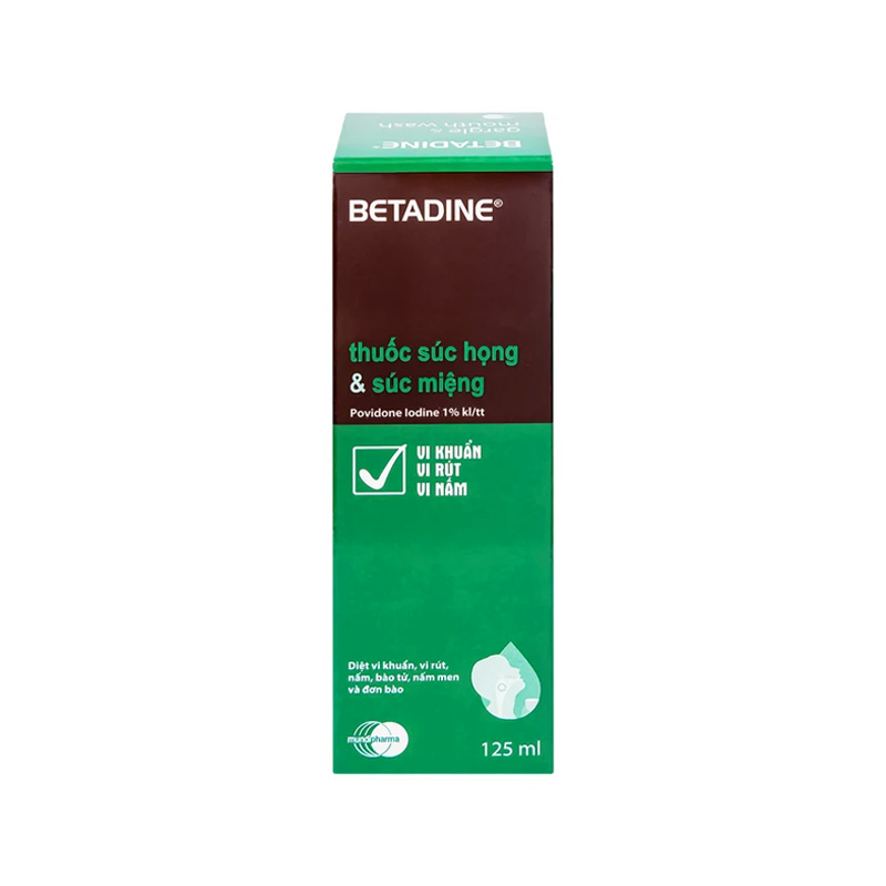 BETADINE GARGLE AND MOUTHWASH H1x125ml