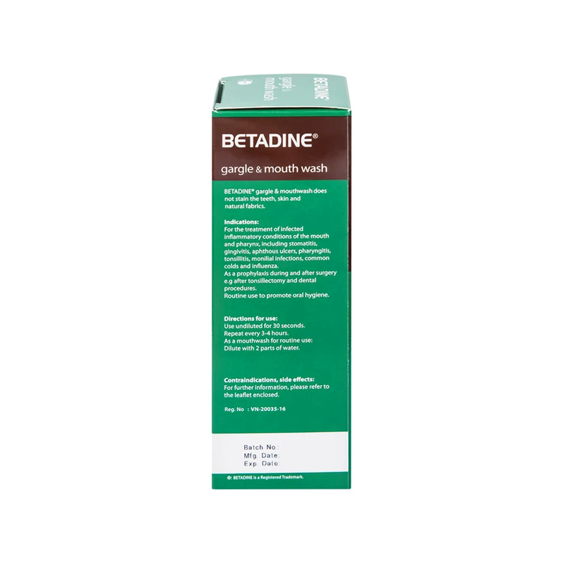 BETADINE GARGLE AND MOUTHWASH H1x125ml
