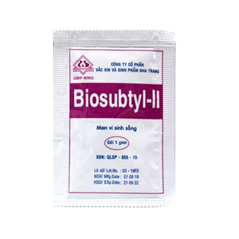 Bột men vi sinh Biosubtyl-II điều trị tiêu chảy, viêm ruột (hộp 25 gói x 1g)