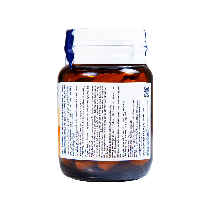 Viên uống Blackmores Bio C 1000mg bổ sung vitamin C, tăng cường sức khỏe (chai 31 viên)
