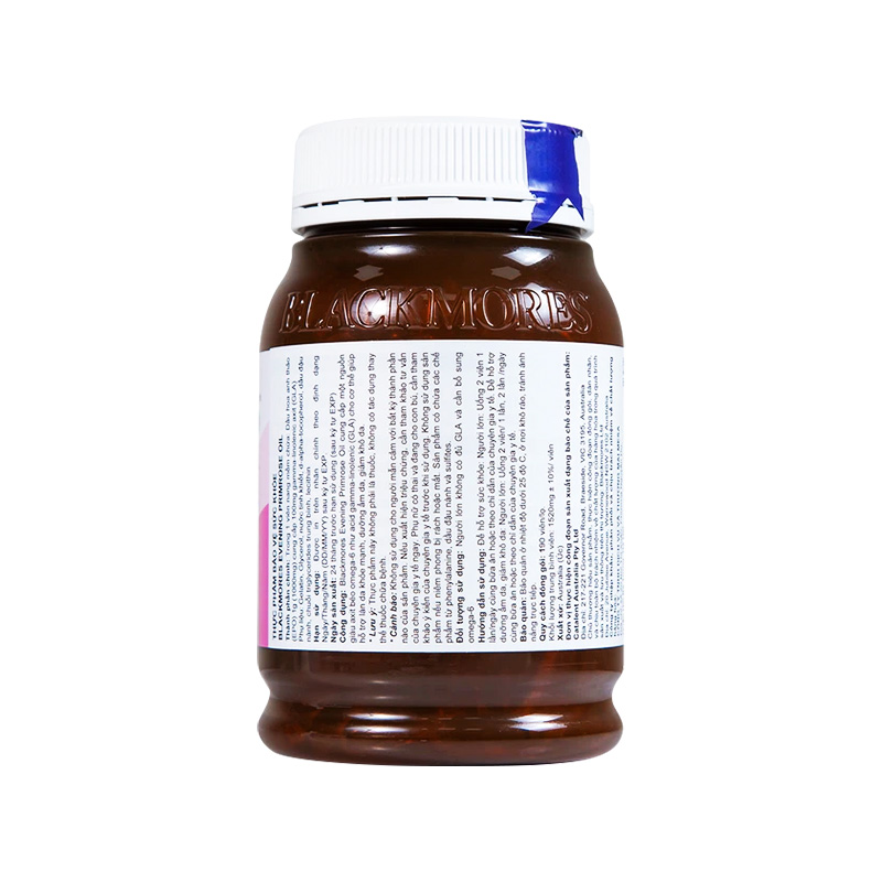 Viên uống Blackmores Evening Primrose Oil hỗ trợ dưỡng ẩm, giảm khô da (chai 190 viên)