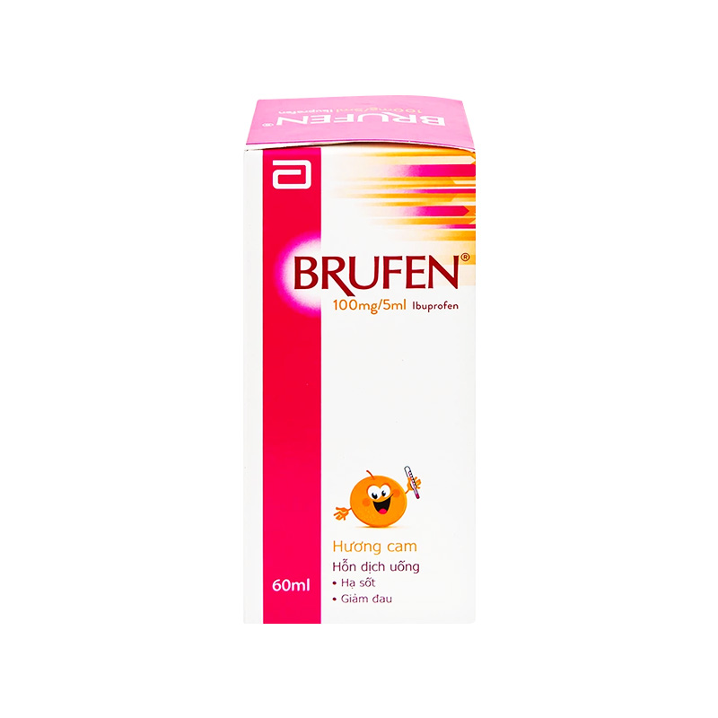 Hỗn dịch uống Brufen 100mg/5ml giảm đau, hạ sốt (hộp 1 x chai 60ml)