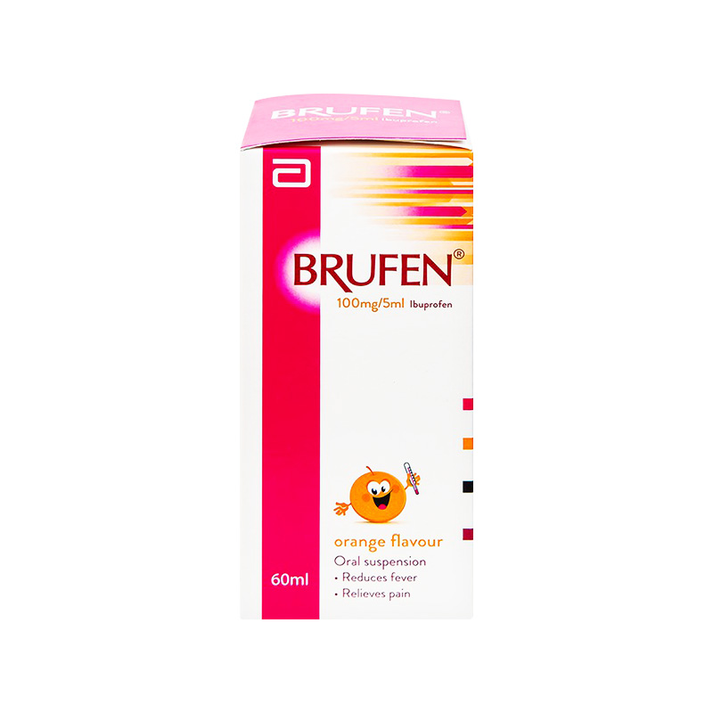 Hỗn dịch uống Brufen 100mg/5ml giảm đau, hạ sốt (hộp 1 x chai 60ml)