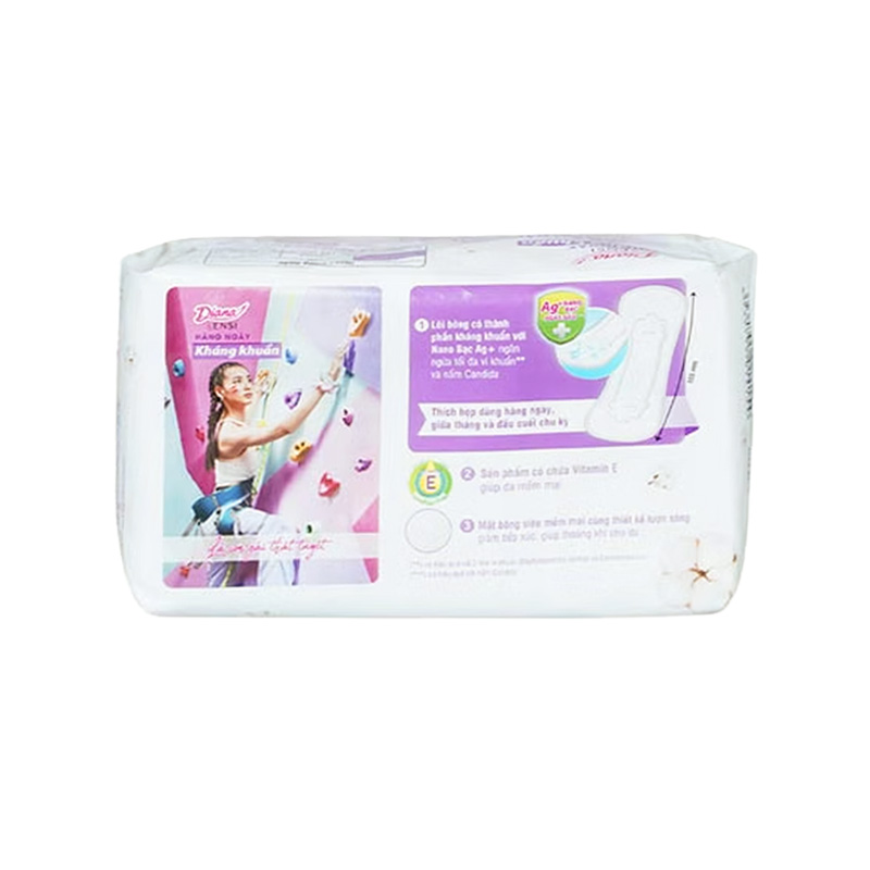 Băng vệ sinh Diana Hàng Ngày Kháng Khuẩn (gói 20 miếng)