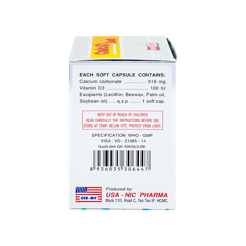 Thuốc Calcid Soft cung cấp Calci và Vitamin D, giúp xương chắc khỏe (hộp 10 vỉ x 10 viên)