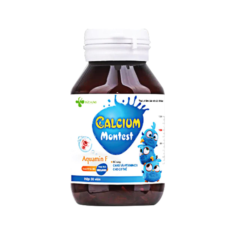 Calcium Montest bổ sung Canxi và Vitamin D3 cho cơ thể (hộp 30 viên)