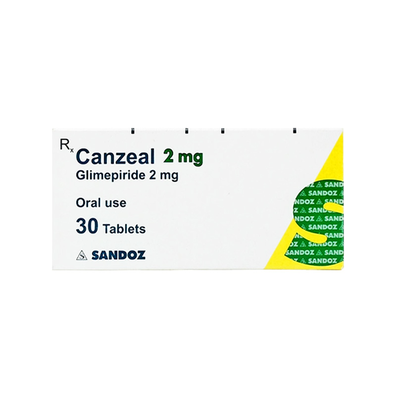 Thuốc Canzeal 2mg điều trị đái tháo đường típ 2 (hộp 3 vỉ x 10 viên)