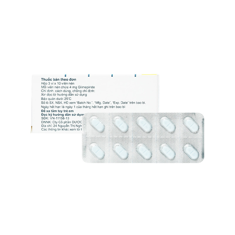Thuốc Canzeal 4mg Sandoz điều trị đái tháo đường túyp 2 (hộp 3 vỉ x 10 viên)