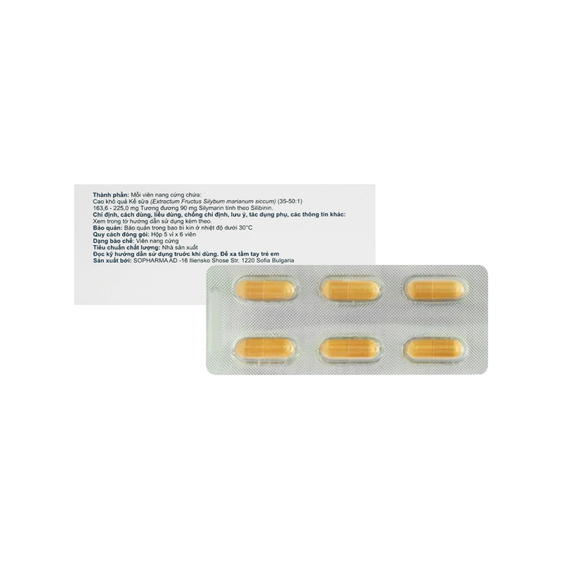 Thuốc Carsil 90mg điều trị viêm gan, xơ gan (hộp 5 vỉ x 6 viên)