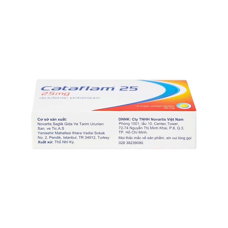 Thuốc Cataflam 25mg giảm đau và viêm cấp tính (hộp 1 vỉ x 10 viên)