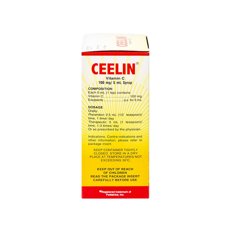 Siro Ceelin bổ sung vitamin C, tăng cường sức đề kháng (chai 120ml)