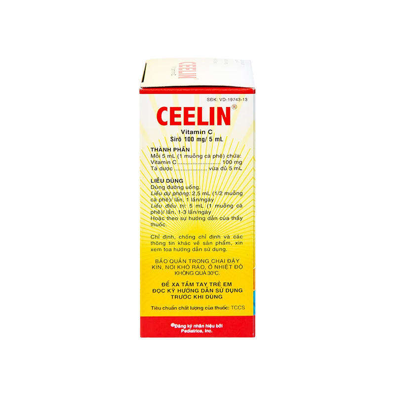 Siro Ceelin bổ sung vitamin C, tăng cường sức đề kháng (chai 120ml)