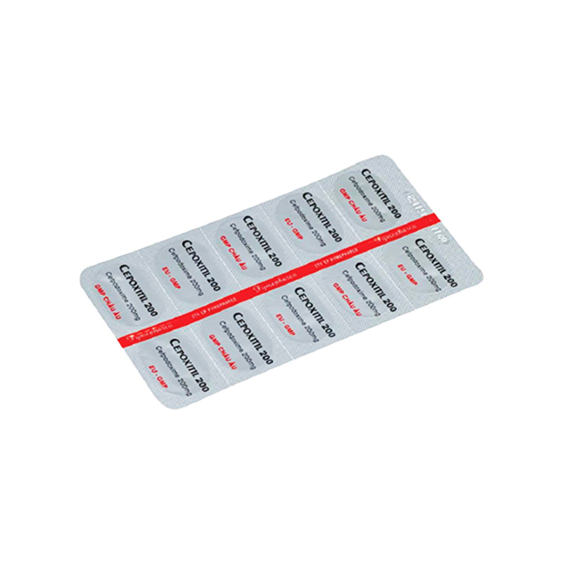 Thuốc Cepoxitil 200 điều trị nhiễm khuẩn (hộp 1 vỉ x 10 viên)