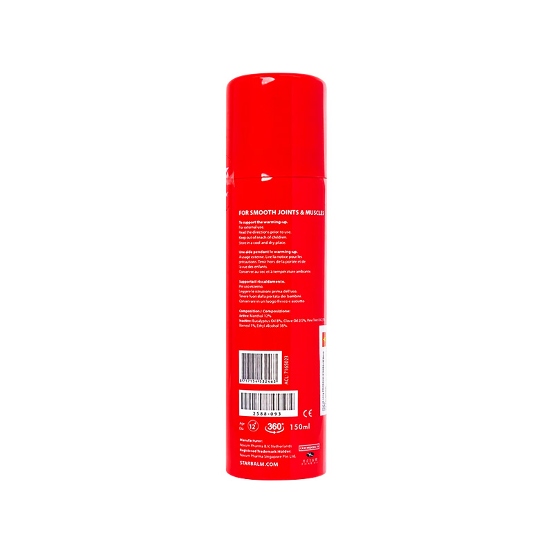 Xịt nóng Starbalm Warm Spray giúp làm ấm bắp thịt, giảm đau cơ (chai 150ml)