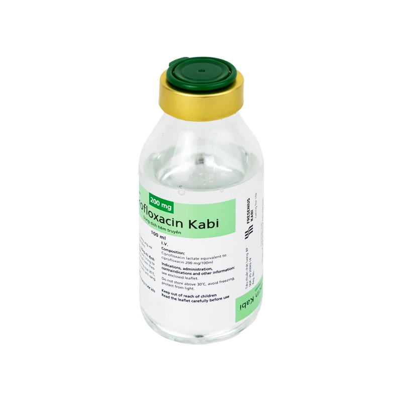 Thuốc Ciprofloxacin Kabi 200mg điều trị nhiễm khuẩn (chai 100ml)