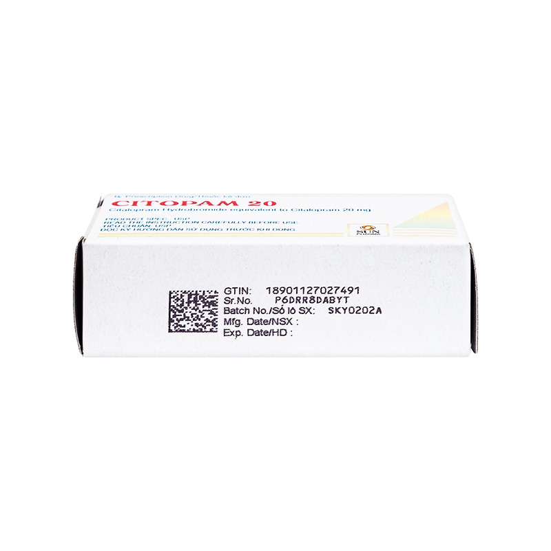 Thuốc Citopam 20mg điều trị trầm cảm, rối loạn hoảng sợ (hộp 3 vỉ x 10 viên)