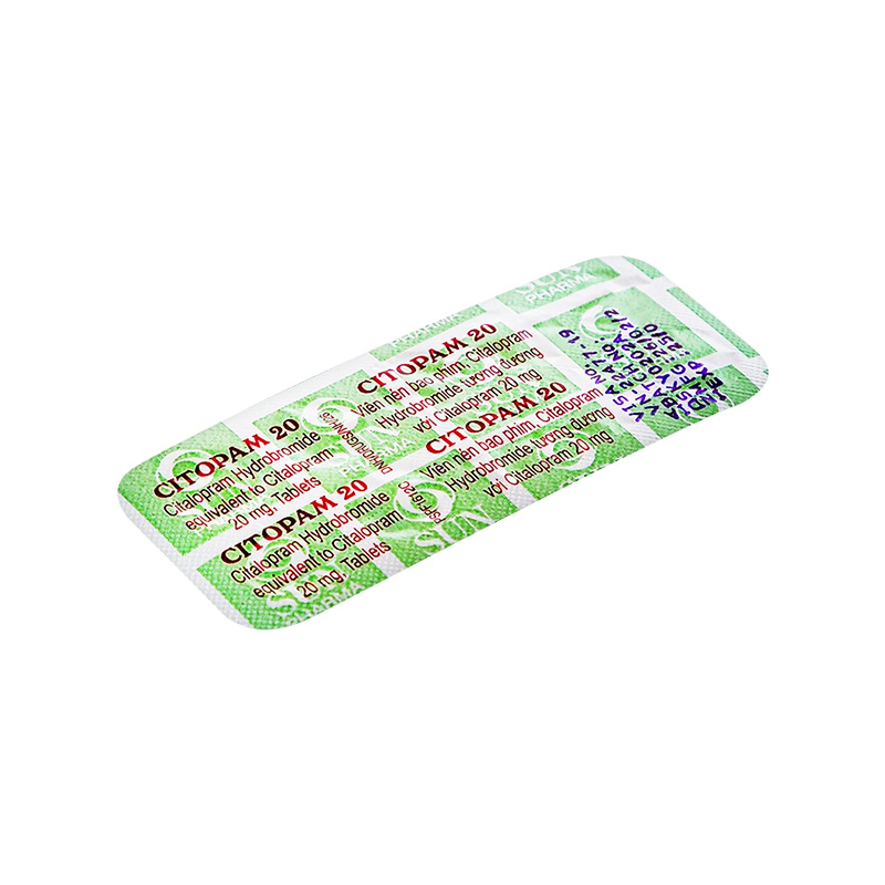 Thuốc Citopam 20mg điều trị trầm cảm, rối loạn hoảng sợ (hộp 3 vỉ x 10 viên)