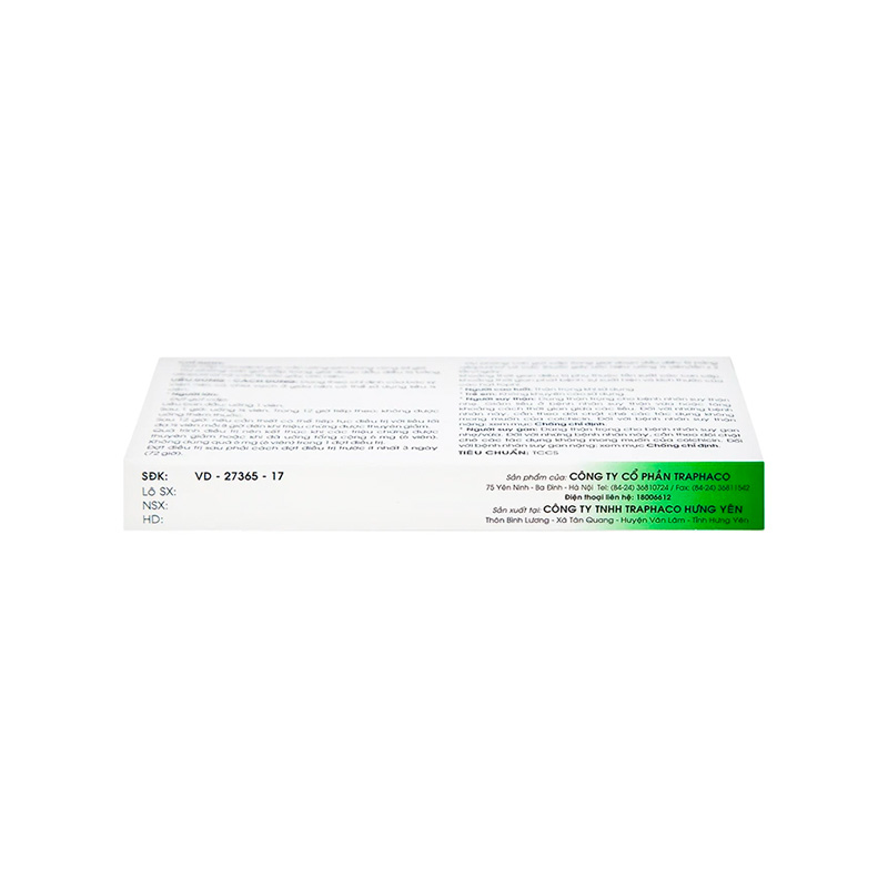 Thuốc Colchicin Traphaco 1mg điều trị gout cấp, dự phòng gout tái phát (hộp 1 vỉ x 20 viên)