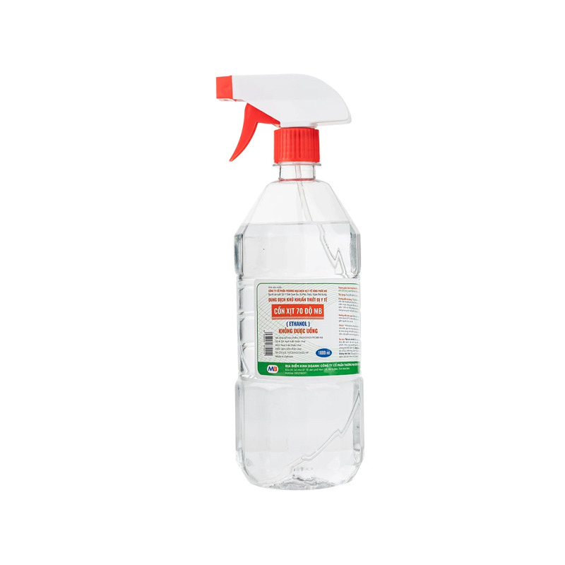 Cồn 70 độ Vĩnh Phúc có vòi xịt (chai 1000ml)