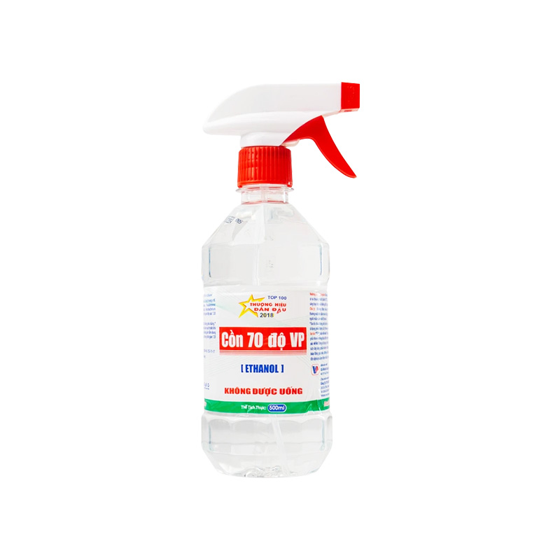 Cồn 70 độ Vĩnh Phúc có vòi xịt (chai 500ml)