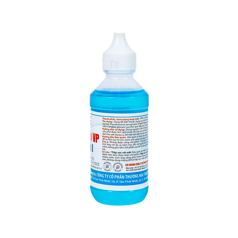 Cồn Xanh 90 độ Vĩnh Phúc diệt vi khuẩn, sát trùng dụng cụ y tế (chai 60ml)