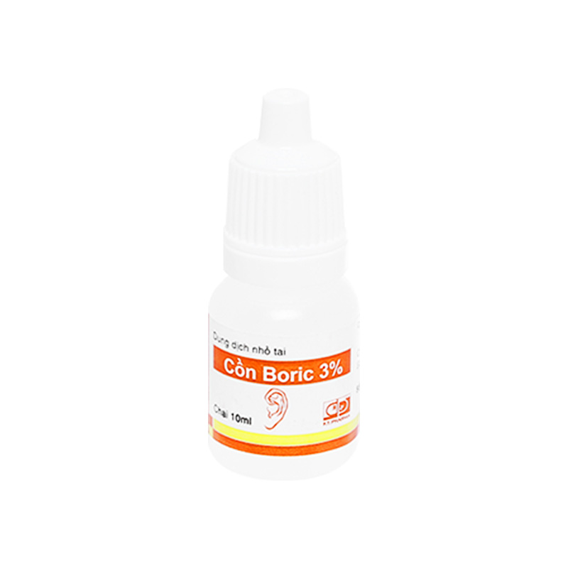 Dung dịch nhỏ tai  Boric F.T Pharma 3% phòng viêm tai (chai 10ml)