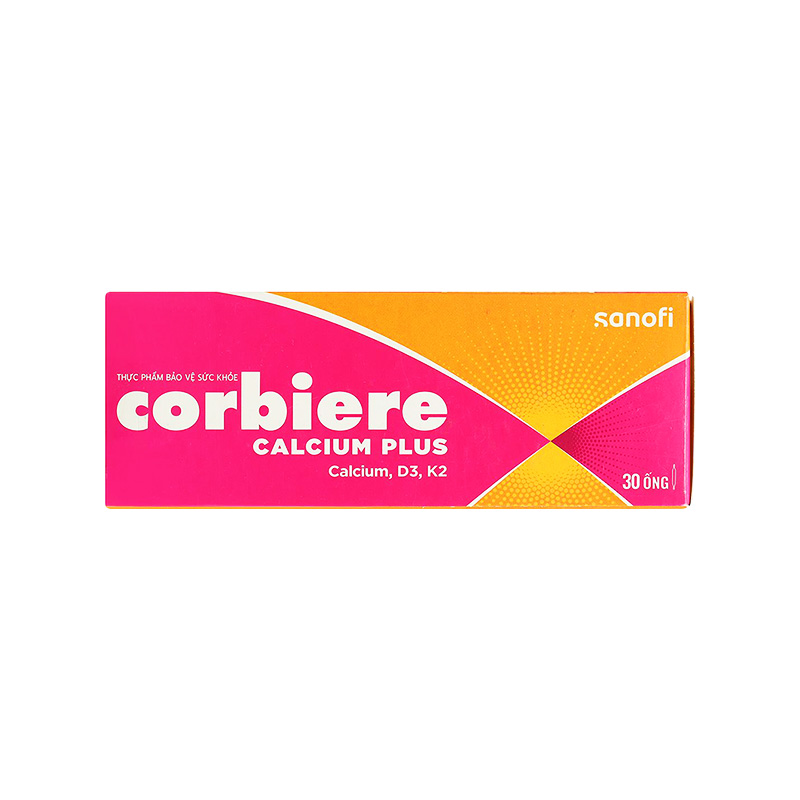 Thực phẩm bảo vệ sức khỏe Corbiere Calcium Plus D3-K2 (hộp 30 ống x 10ml)